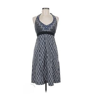 blend halter dress blue gray athleta patterned gray multicolor size 6 small